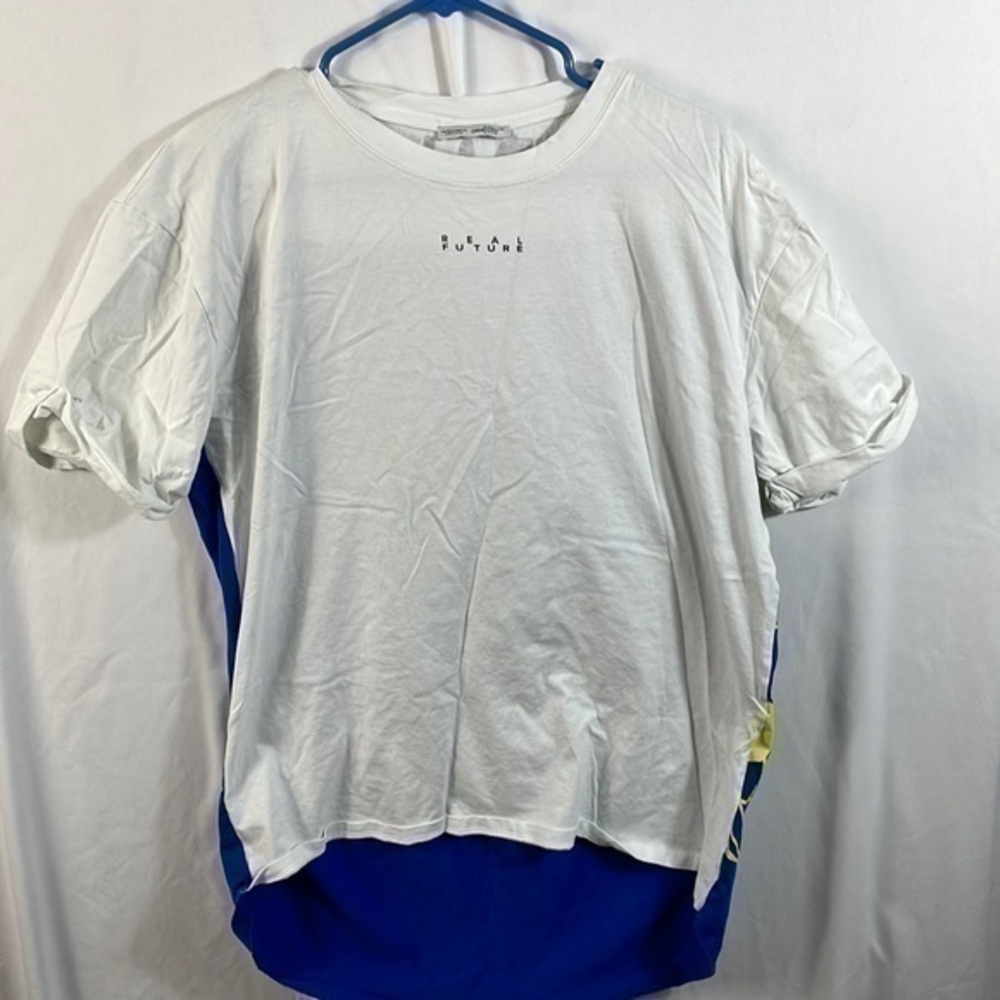 Zara Global Cast Real Future Statement Hi/Lo Short Sleeve Shirt